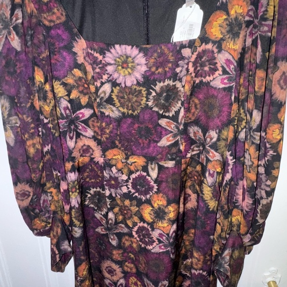 NWT - Slate & Willow Floral Long-Sleeved Dress - Picture 2 of 4